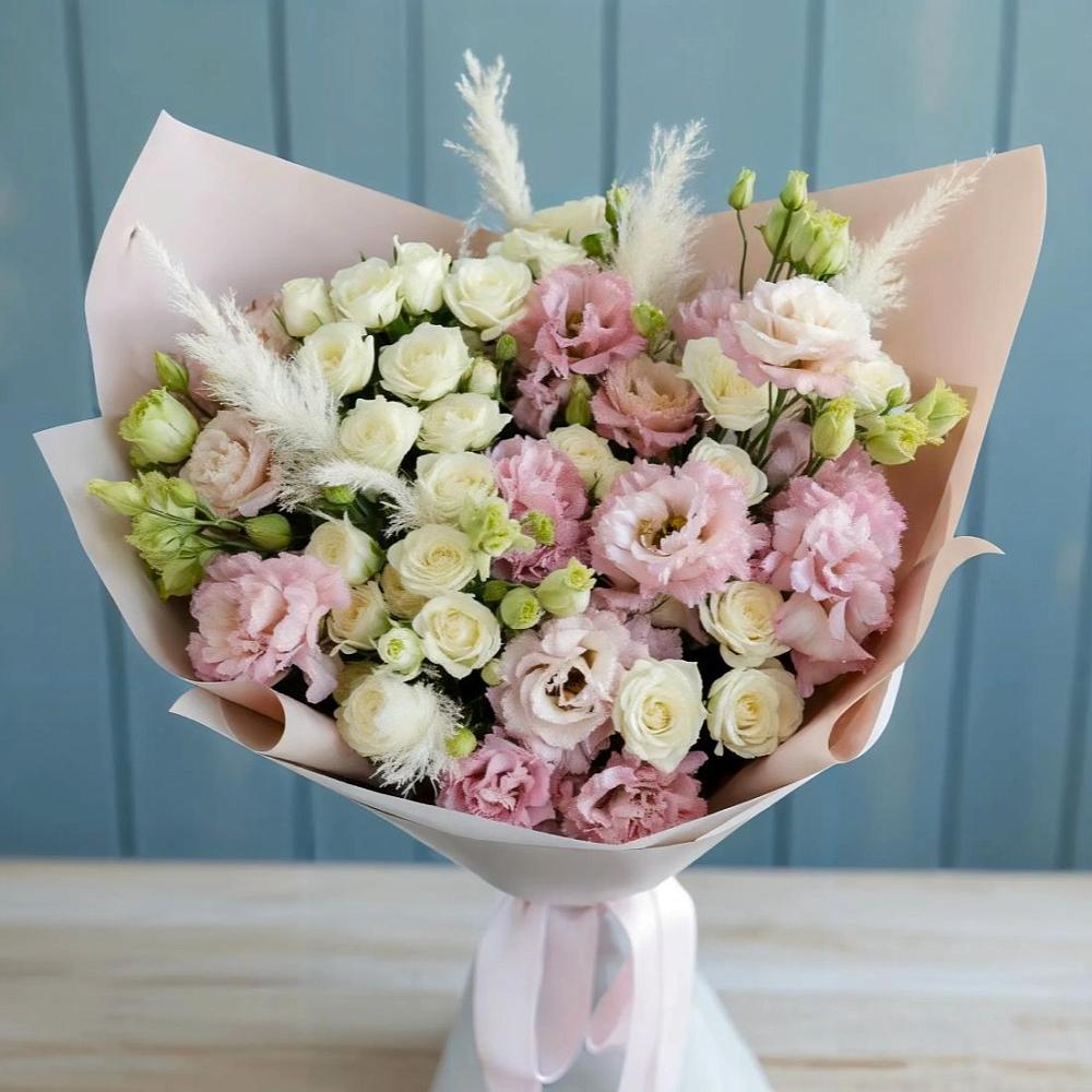 Букет цветов из: Альстромерии и Розы в Заюково