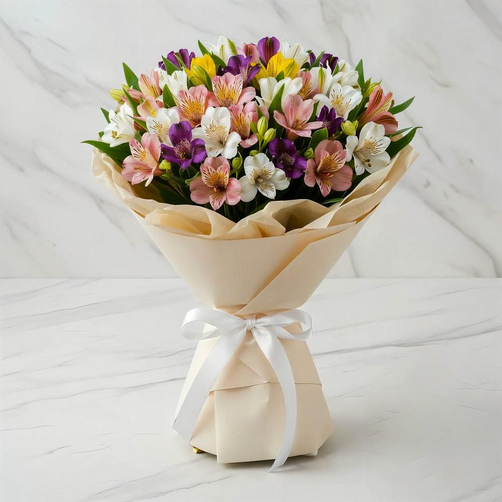 Букет цветов из: Альстромерии в Заюково