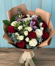 Букет цветов из:  Розы и Альстромерии #REPLACE_PRED# Заюково