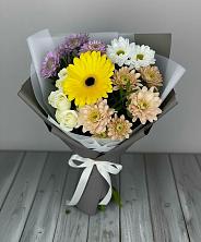 Букет цветов из:  Розы, Герберы и Хризантемы в Заюково