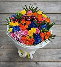 Букет цветов из:  Розы и Хризантемы в Заюково
