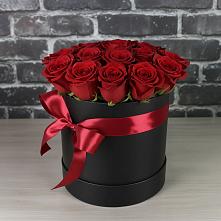 Цветочная композиция из Розы в шляпной коробке в Заюково