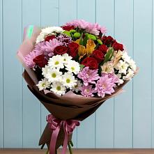 Букет цветов из:  Розы, Хризантемы и Альстромерии в Заюково