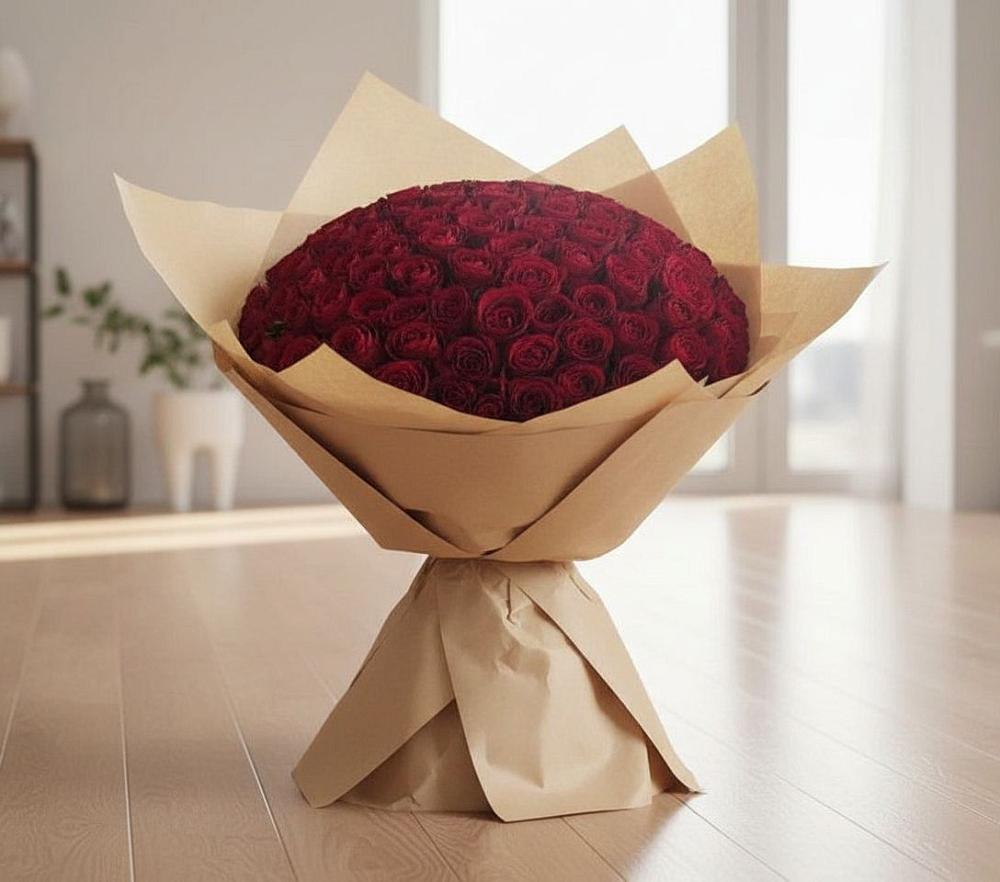 Букет 101 Красная роза в Заюково