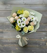 Букет цветов из:  Альстромерии, Розы и Хризантемы в Заюково