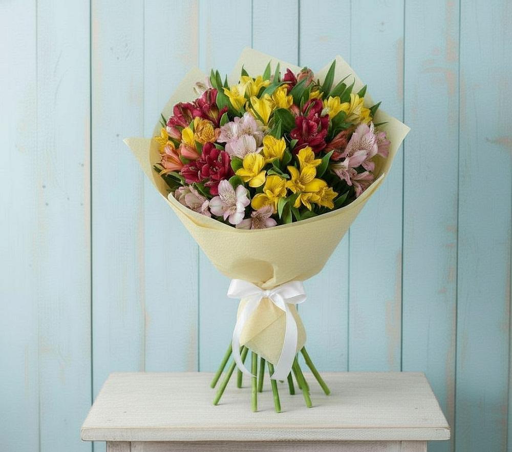 Букет цветов из: Альстромерии в Заюково