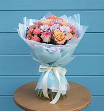 Букет цветов из:  Хризантемы и Розы в Заюково