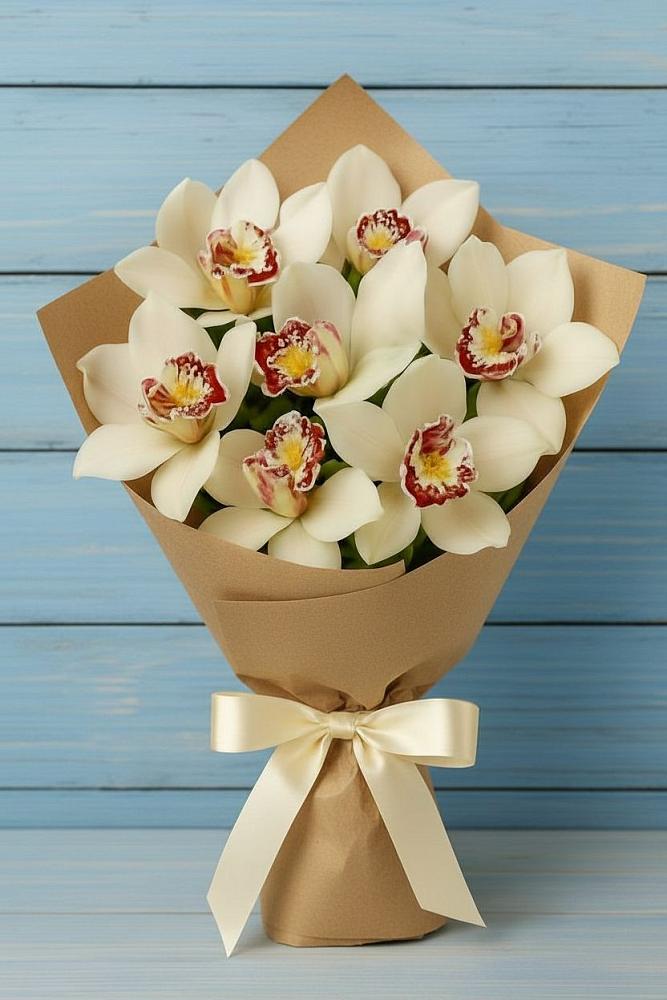 Букет цветов из: Орхидеи и Розы в Заюково