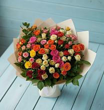 Букет Микс из разноцветных кустовых роз #REPLACE_PRED# Заюково
